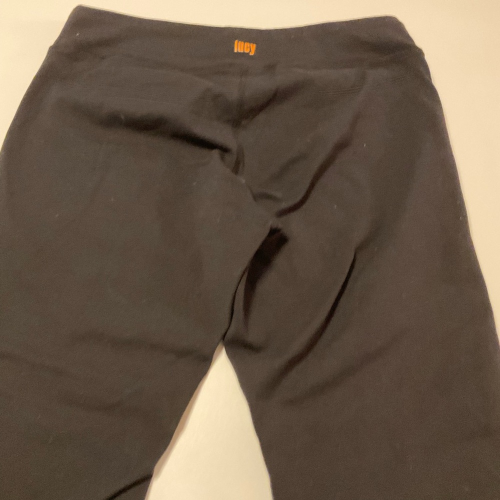 Lucy Workout Leggings, Black Recycled Lucy Performance Leggings Yoga Pants, Sz S - Picture 11 of 16